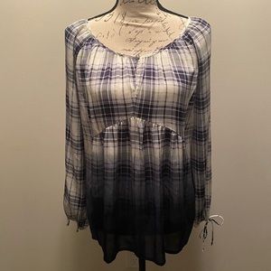 NWT Blue Print Gypsy Blouse